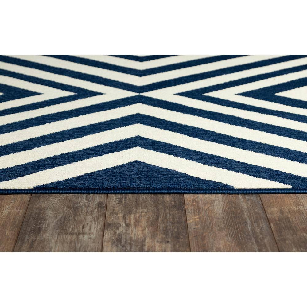 Momeni Baja Zig Zag Navy Indoor Outdoor Rug 2'3" X 7'6" Runner