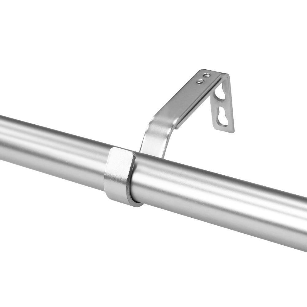 36"-66" Decorative Drapery Curtain Rod with Faceted Crystal Finials Brushed Nickel - Lumi Home Furnishings