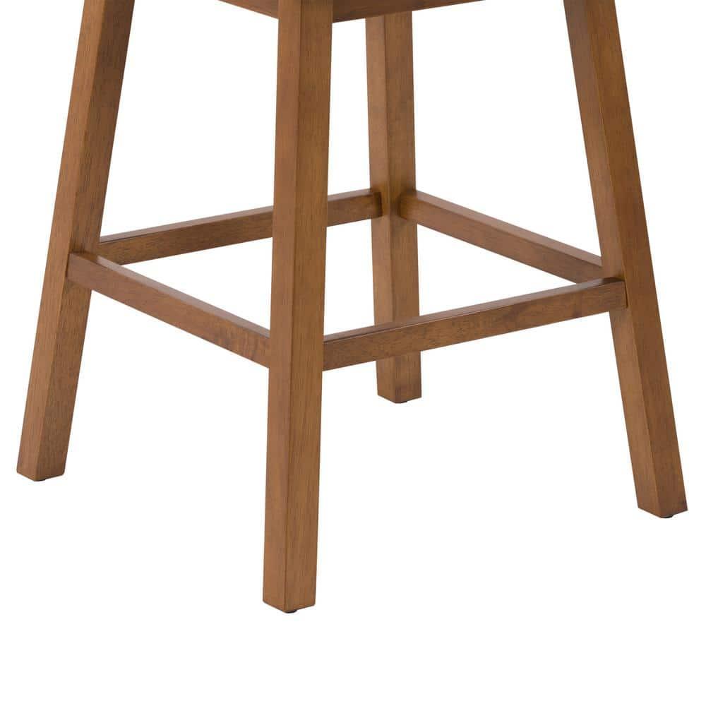 Set of 2 Boston Channel Tufted Fabric Barstools Navy Blue - CorLiving: Upholstered, High Back, Rubberwood Legs