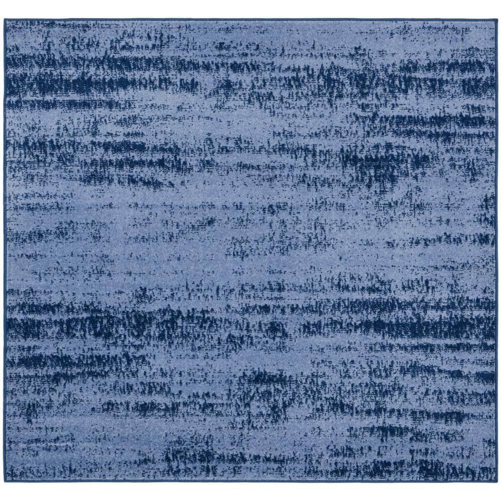 Nourison Essentials 5' x square Denim Modern Indoor/Outdoor Rug