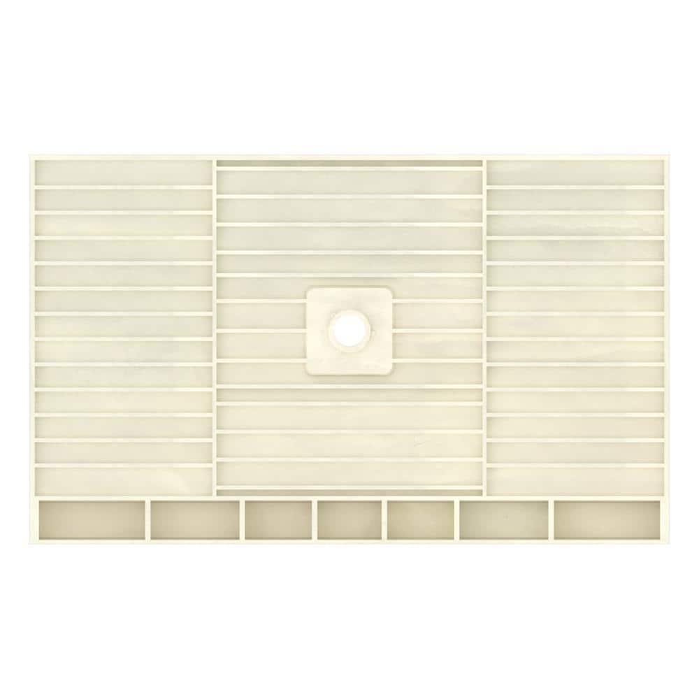 Tile Redi P3260c-Pvc Redi Base 60" X 32" Rectangular Shower Base - Chrome