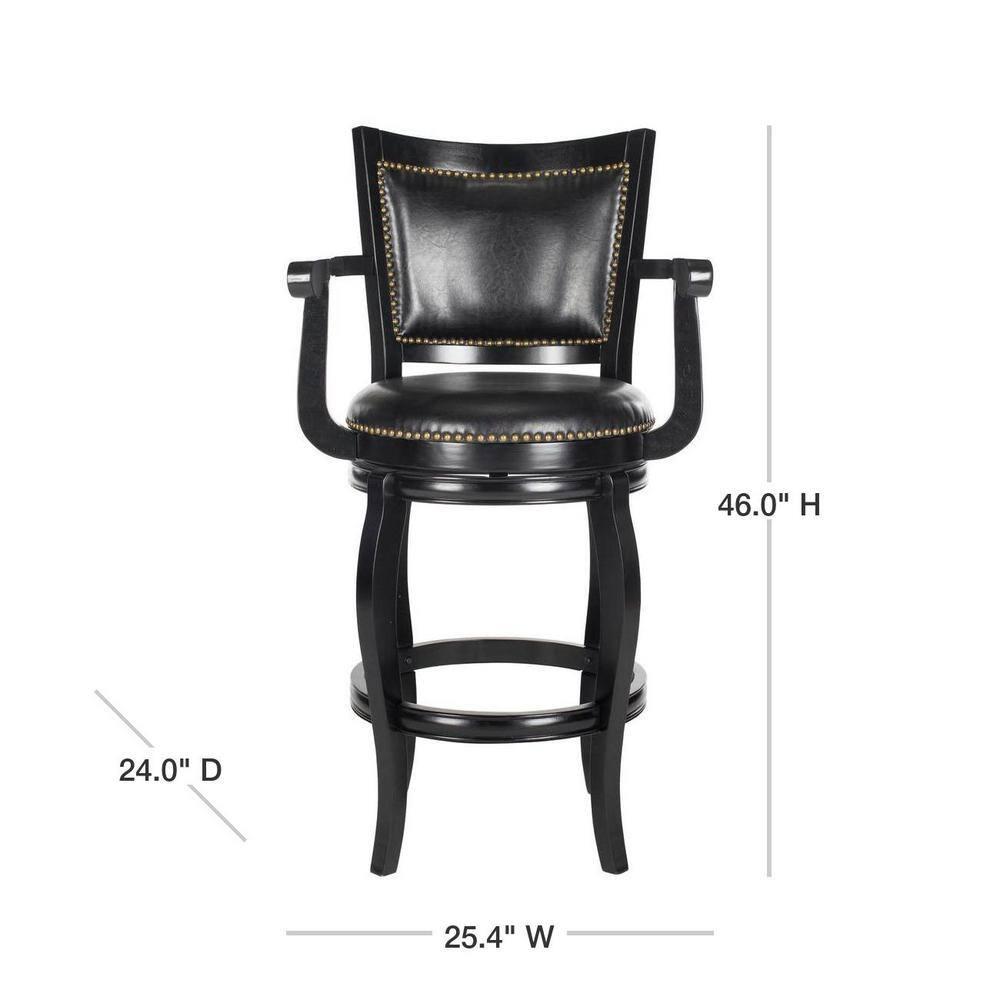 Gitano Swivel Bar Stool - FOX7009 - Black - Safavieh Couture