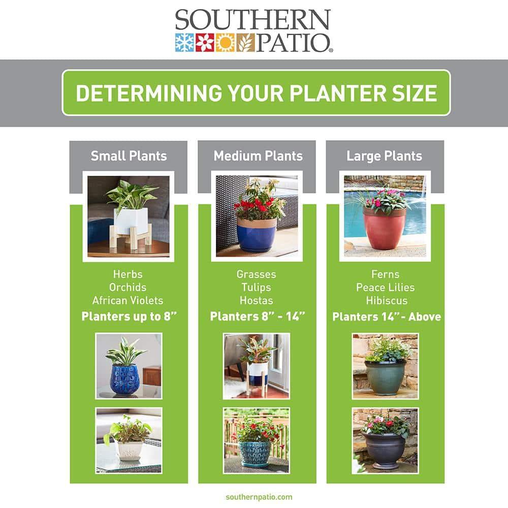 Southern Patio 15" Jamaica Wicker Planter, Dark Coffee - Southern Patio