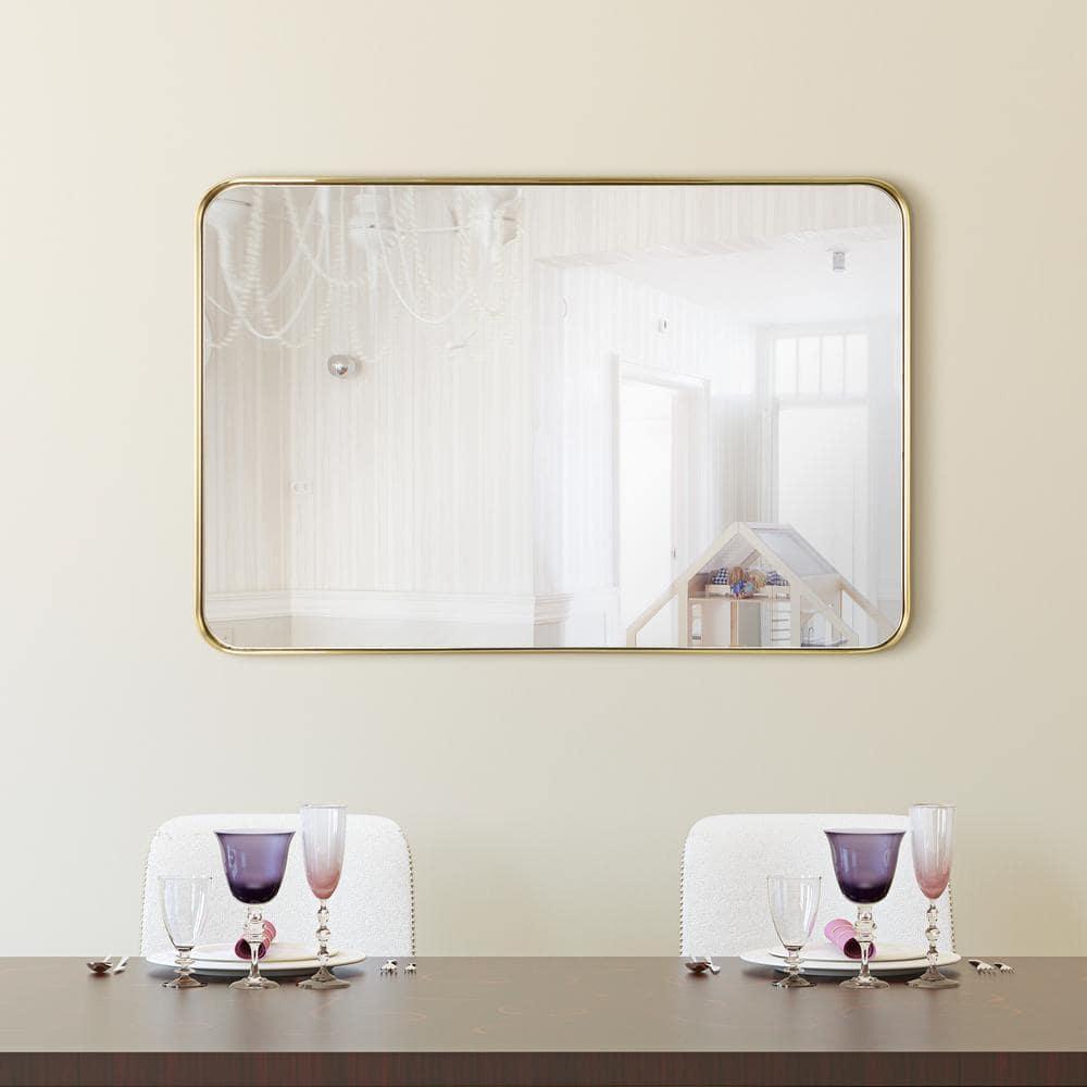 Empire Art Direct Ultra Stainless Steel Rectangular Wall Mirror Brushed Gold 24" x 36" Gold