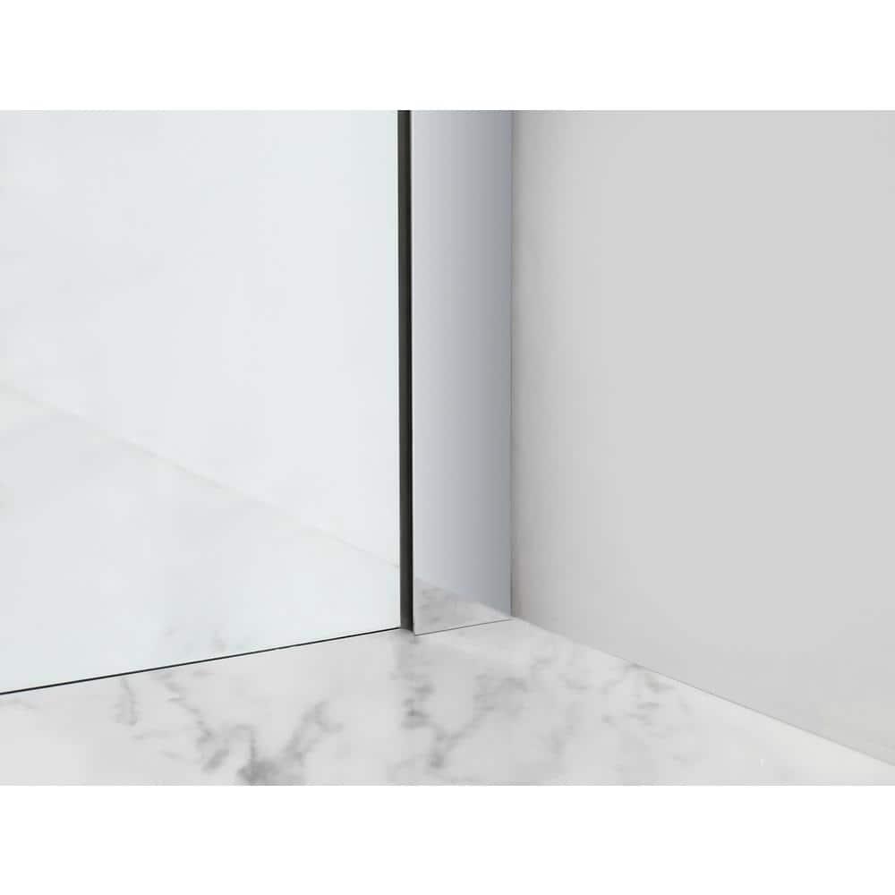 Coraline XL 48" - 52" W x 36" D x 80" H Frameless Rectangle Sliding Shower Enclosure