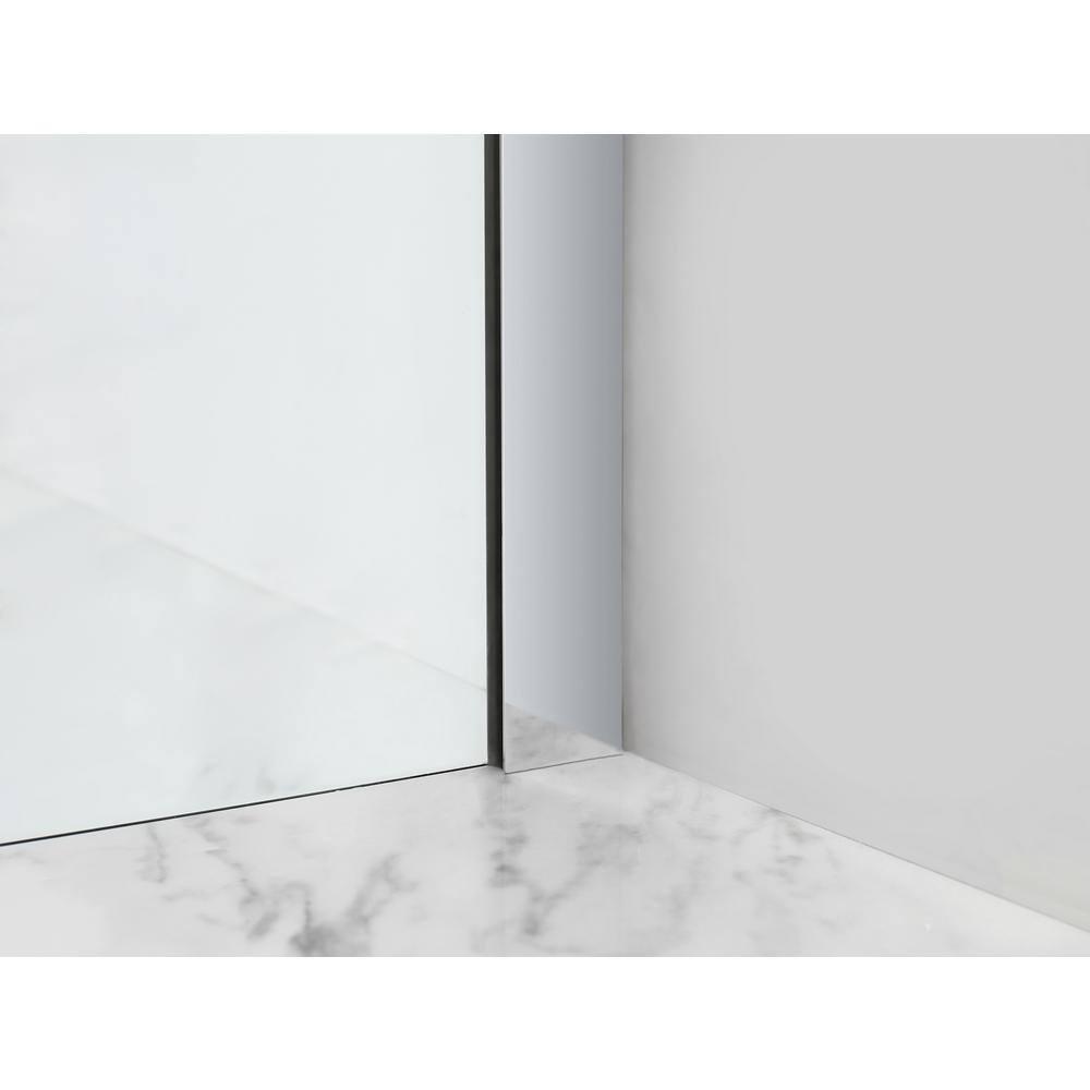 Coraline XL Clear Glass Frameless Sliding Shower Enclosure with Polished Chrome Finish