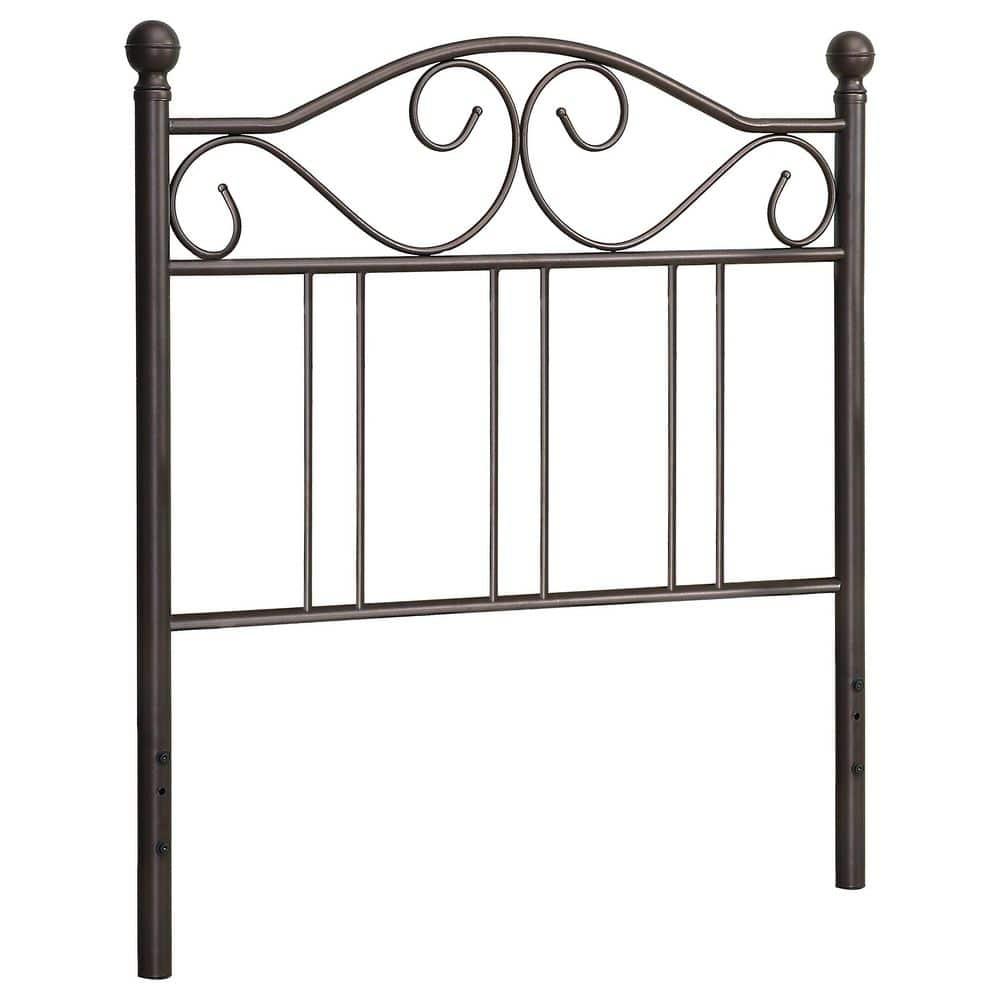 Scroll Twin Headboard Dark Bronze