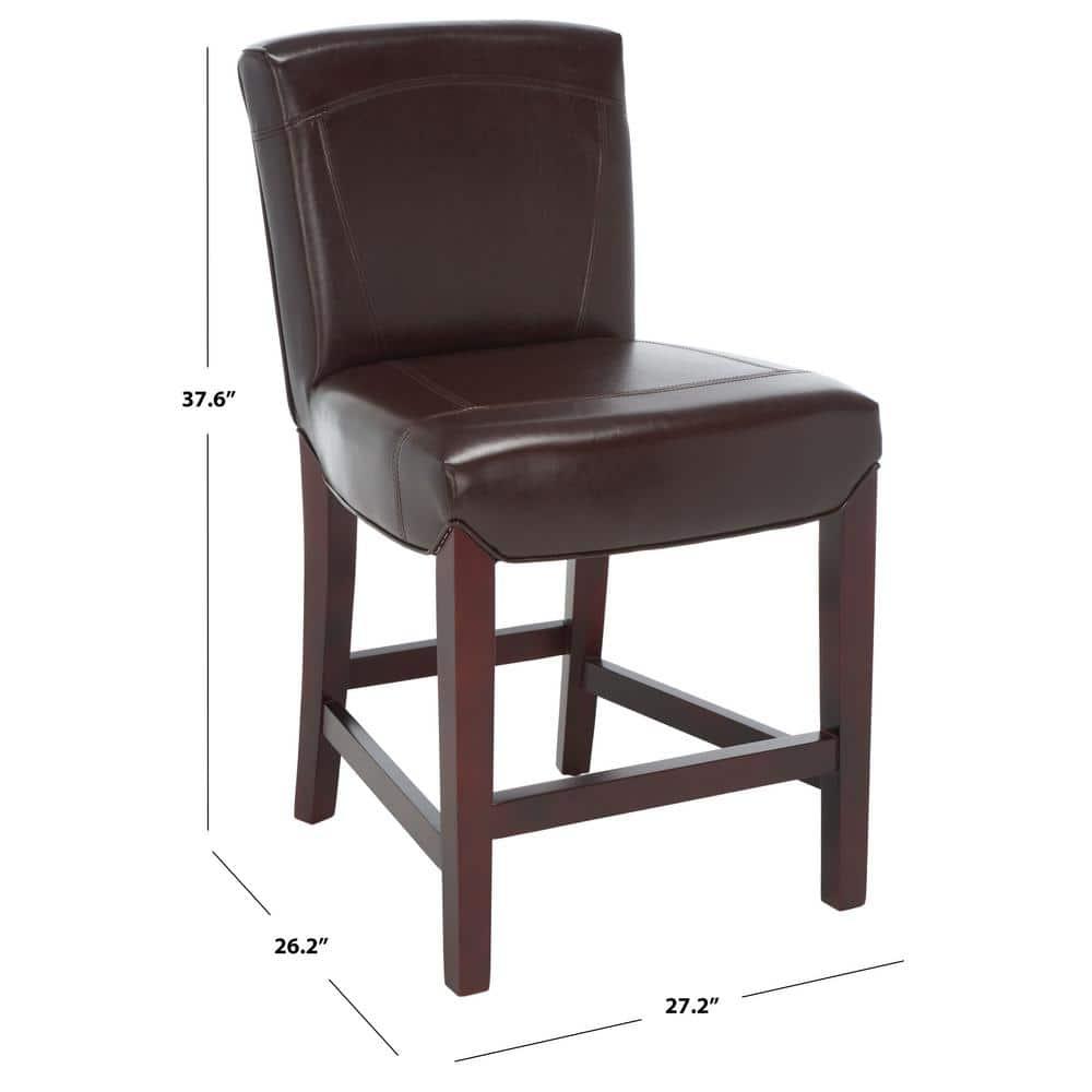 Ken Counter Stool - HUD8202 - Brown - Safavieh