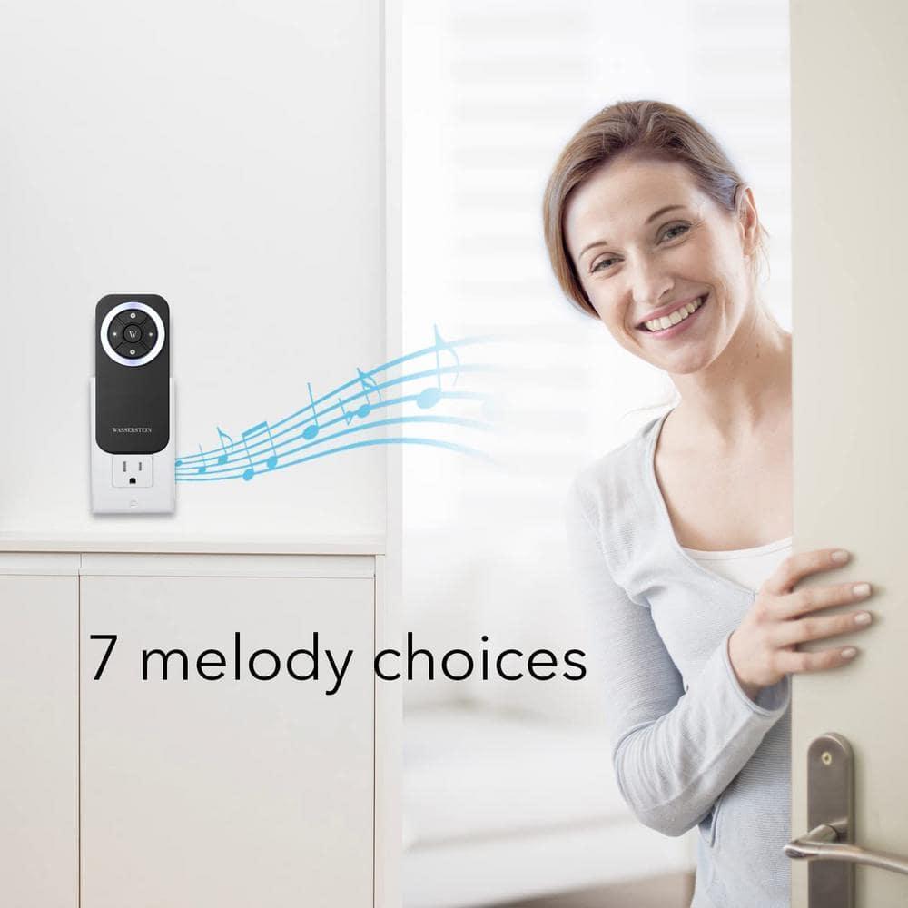 Wasserstein Wireless Doorbell Chime - Compatible with Blink Video Doorbell (1-Pack, Black)