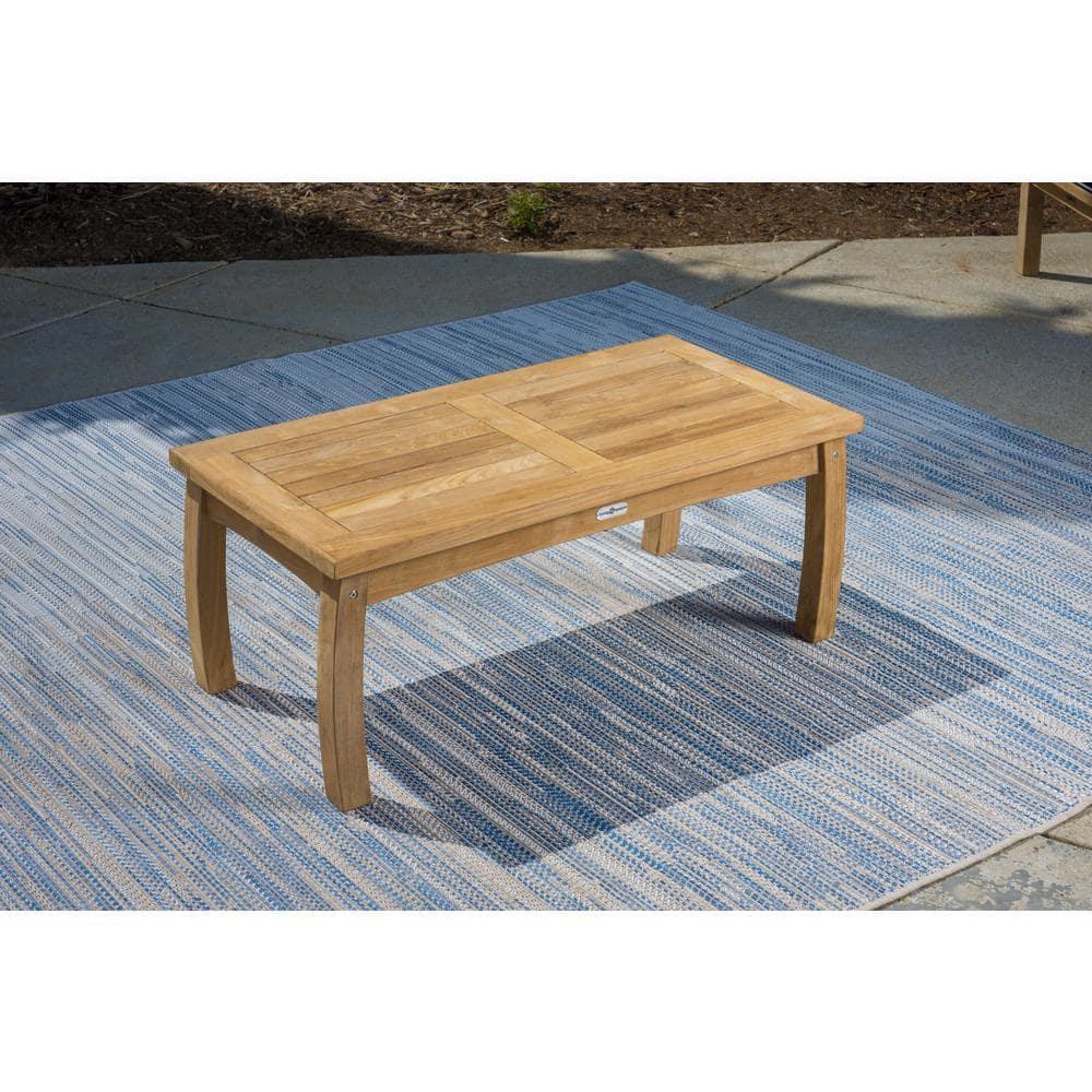 Jakarta Teak 5 Piece Sofa Set with Sofa, 2 Club Chairs, Coffee Table and Side Table, Canvas Cushions