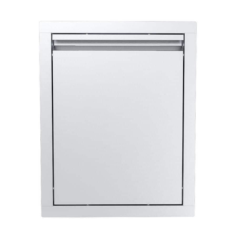 Aruba 16 in. Stainless Steel 1-Drawer Trash Chute Unit