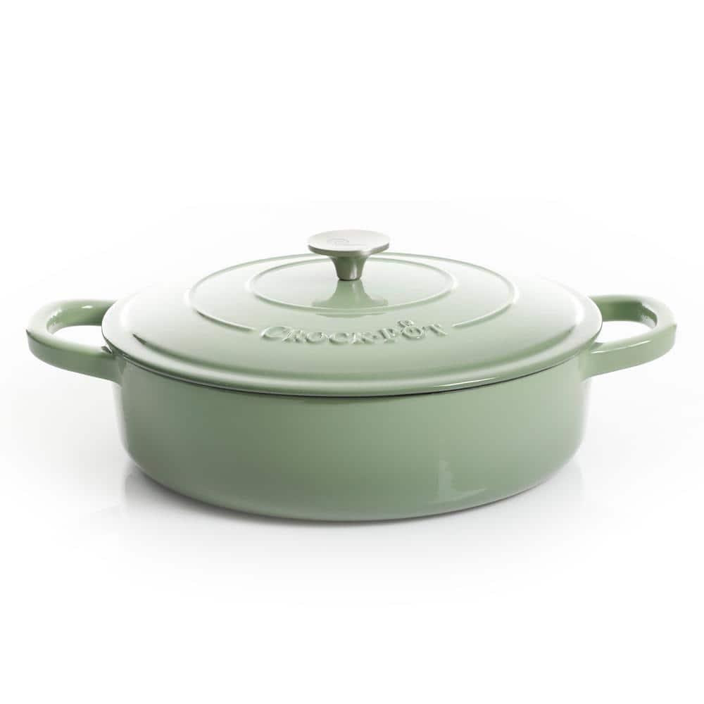 Crock-Pot Artisan 5 qt. Non-Stick Cast Iron Round Braiser with Lid