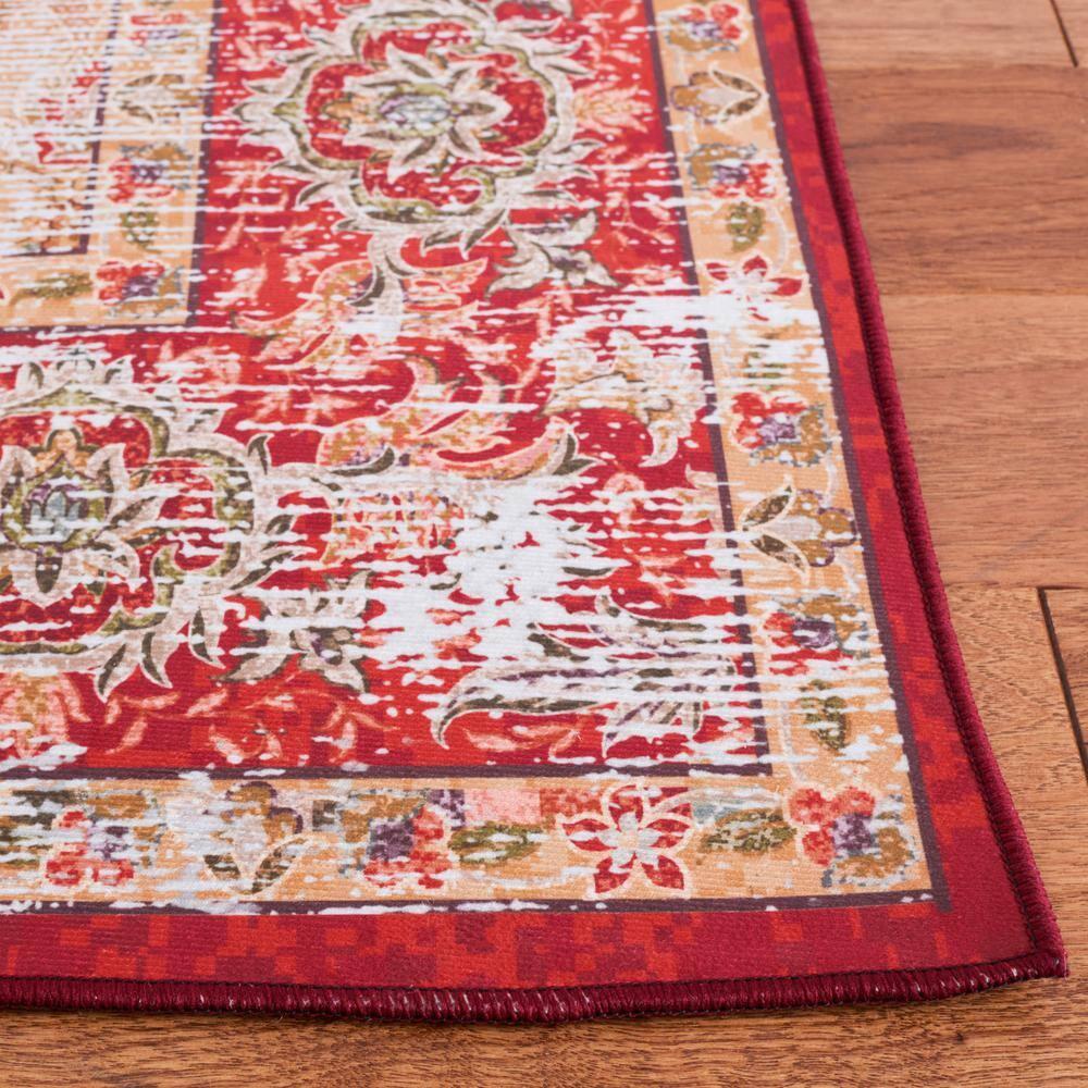 Tucson TSN131 Power Loomed Machine Washable Area Rug - Rust/Gold - 3'x5' - Safavieh.