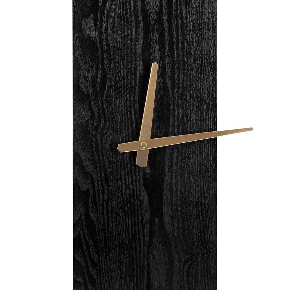 Kate & Laurel All Things Decor 24" Ladd Round Numberless Wall Clock Black