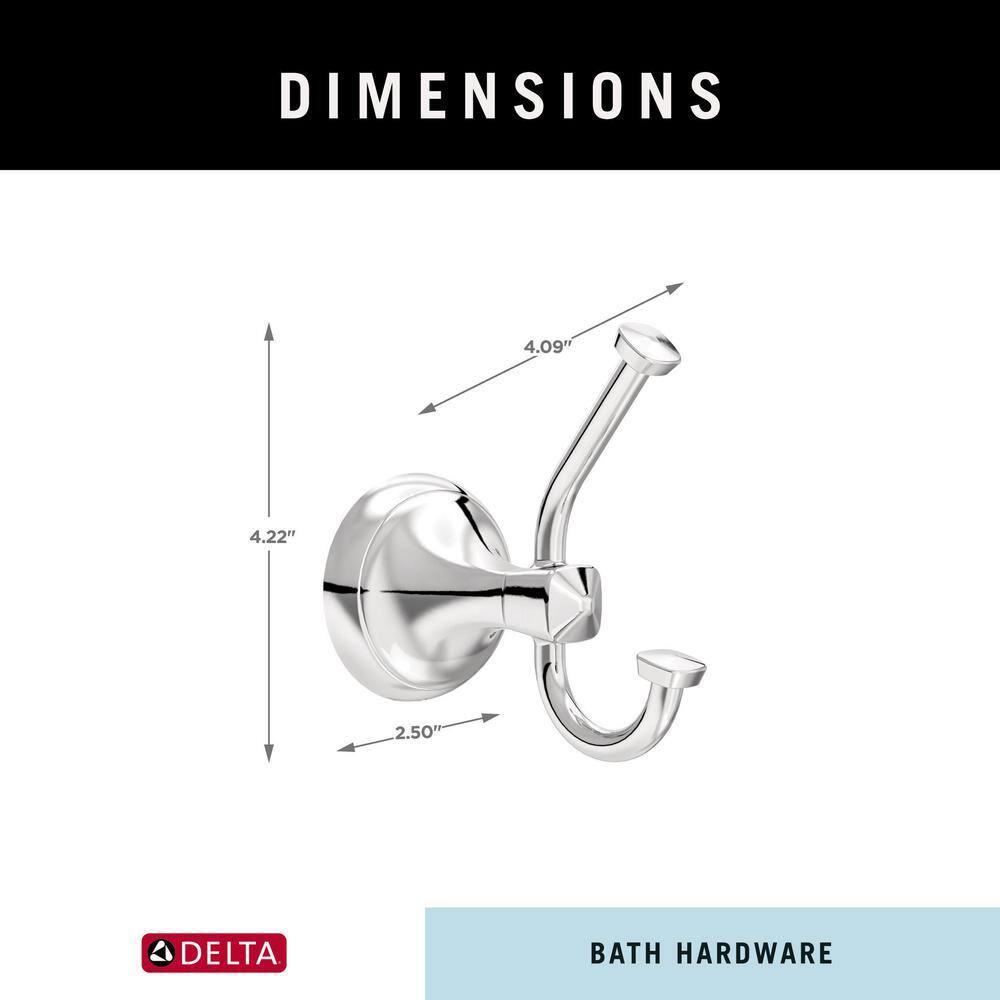 Delta Esato Double Towel Hook Bath Hardware Accessory ESA35-PC