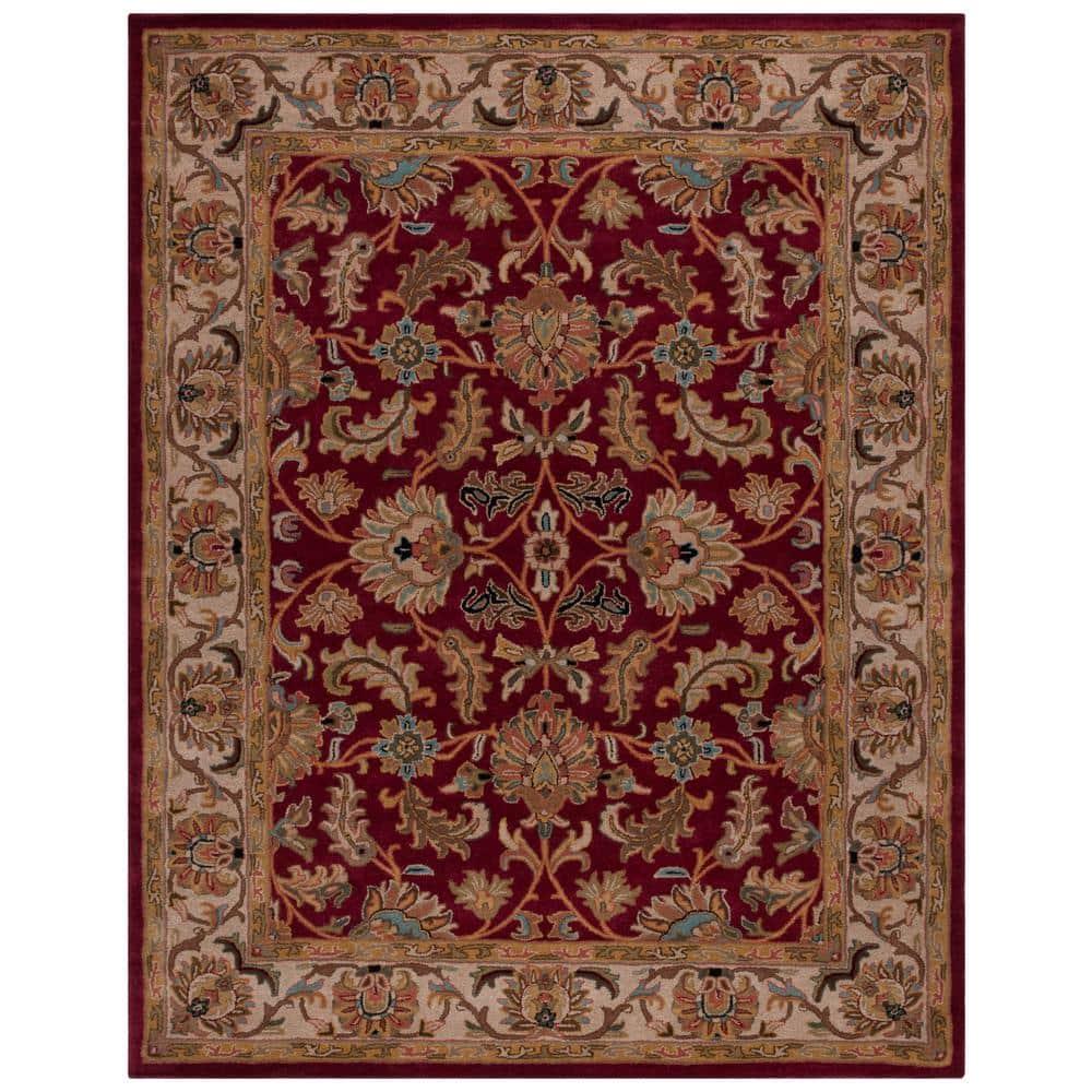 Heritage HG628 Hand Tufted Area Rug - Red/Ivory - 6'x9' - Safavieh.