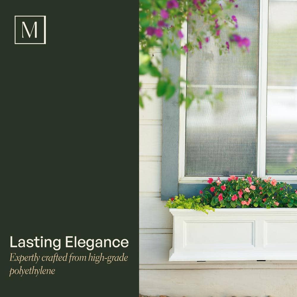 The Anastasiya Resin Window Box Planter with Water Reservoir