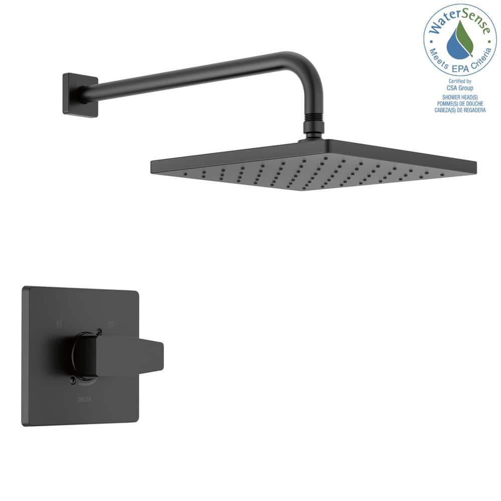 Modern Raincan Square Single-Function Shower Faucet Set, Valve Trim Kit, Rainfall Shower Head