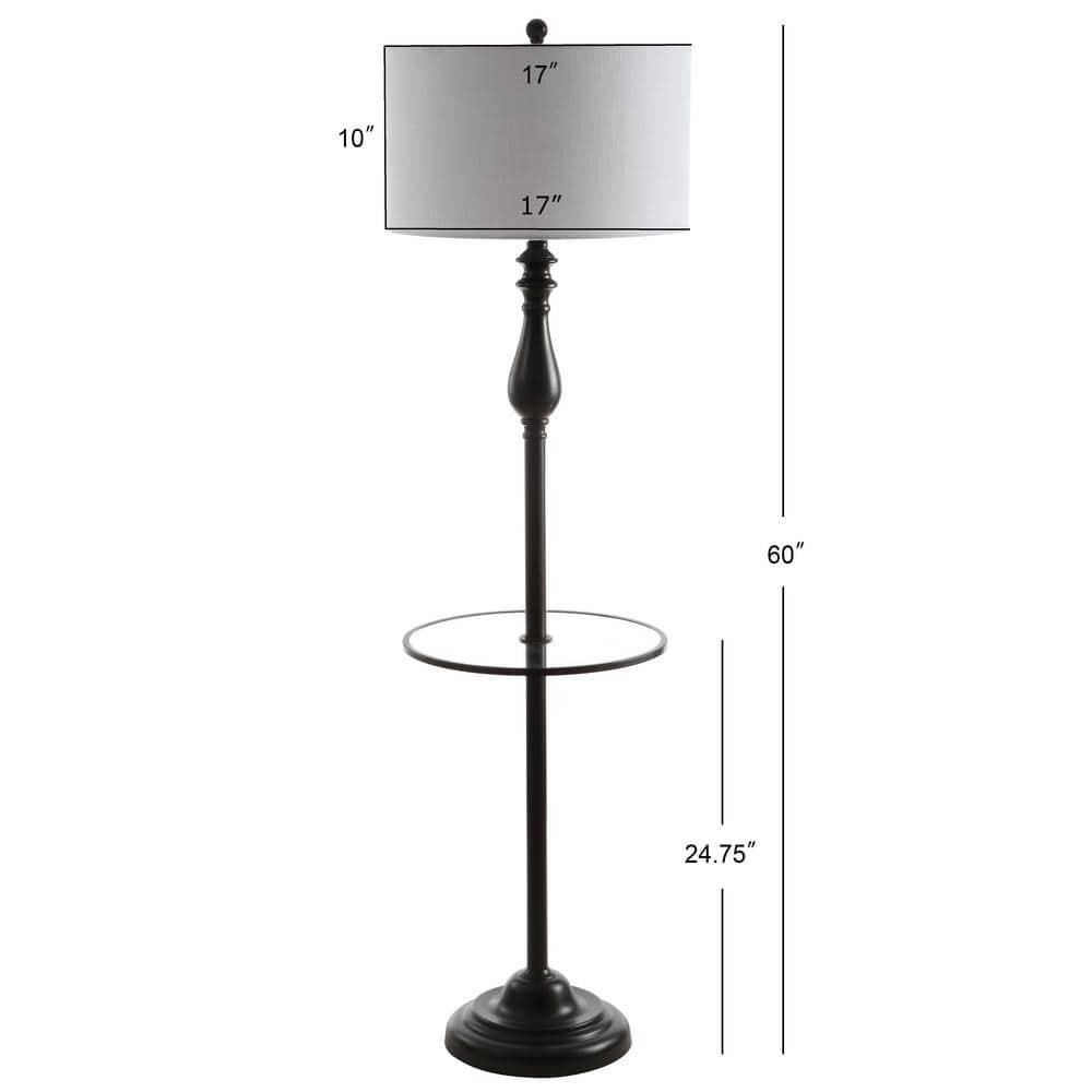 Rephen 60'' Black LED Swing Arm Floor Lamp with USB