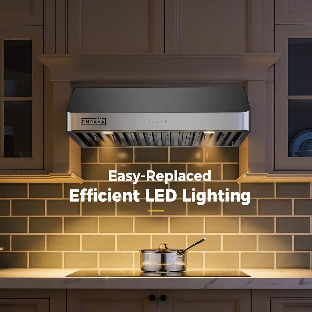 Empava 30" Metal 500 CFM Ducted (Vented) Wall Range Hood with Baffle Filter