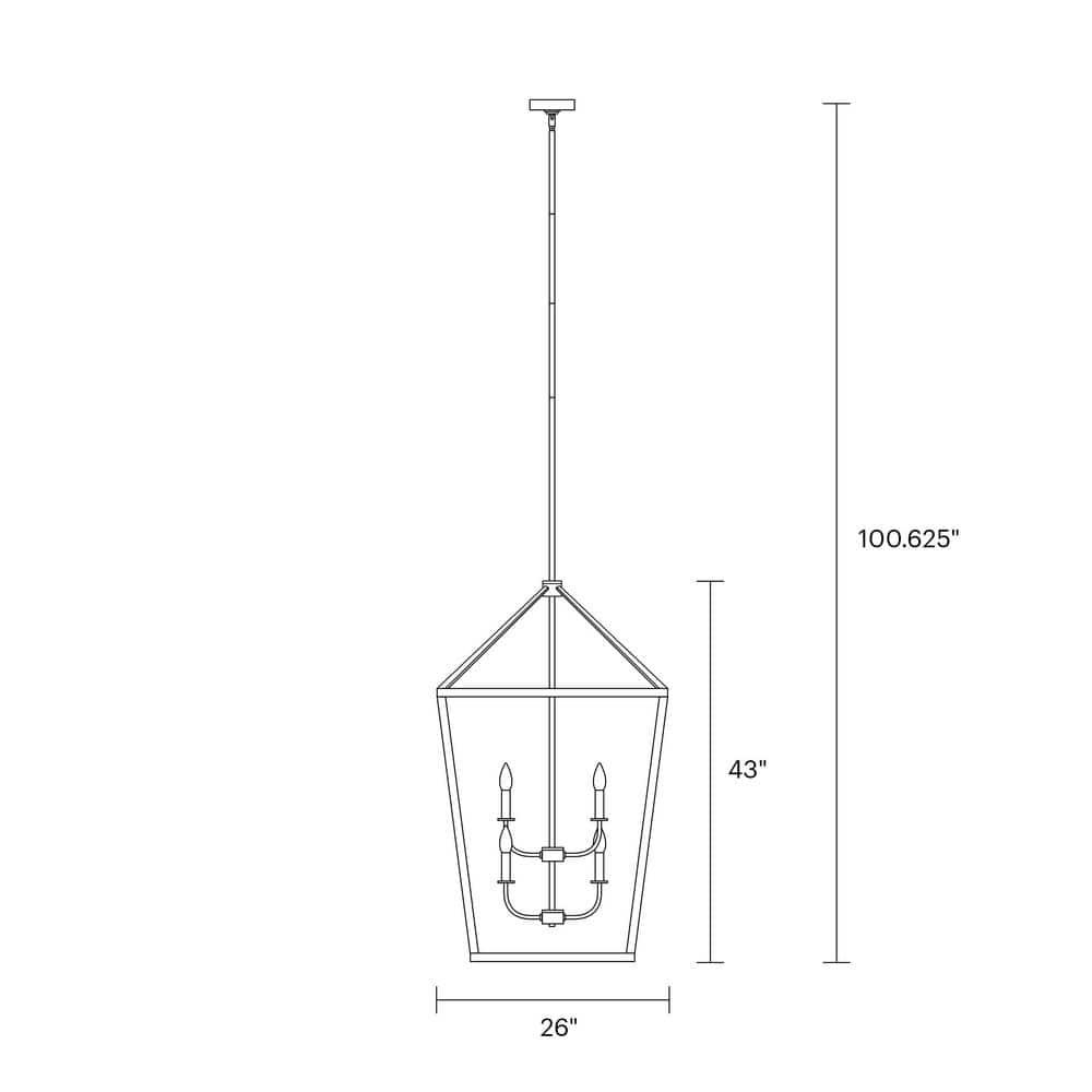 Buford Wood & Iron Chandelier (12"-26")