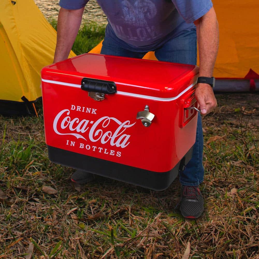 Coca-Cola Coca-Cola Ice Chest Cooler with Bottle Opener, 51L (54 qt), 85 Cans