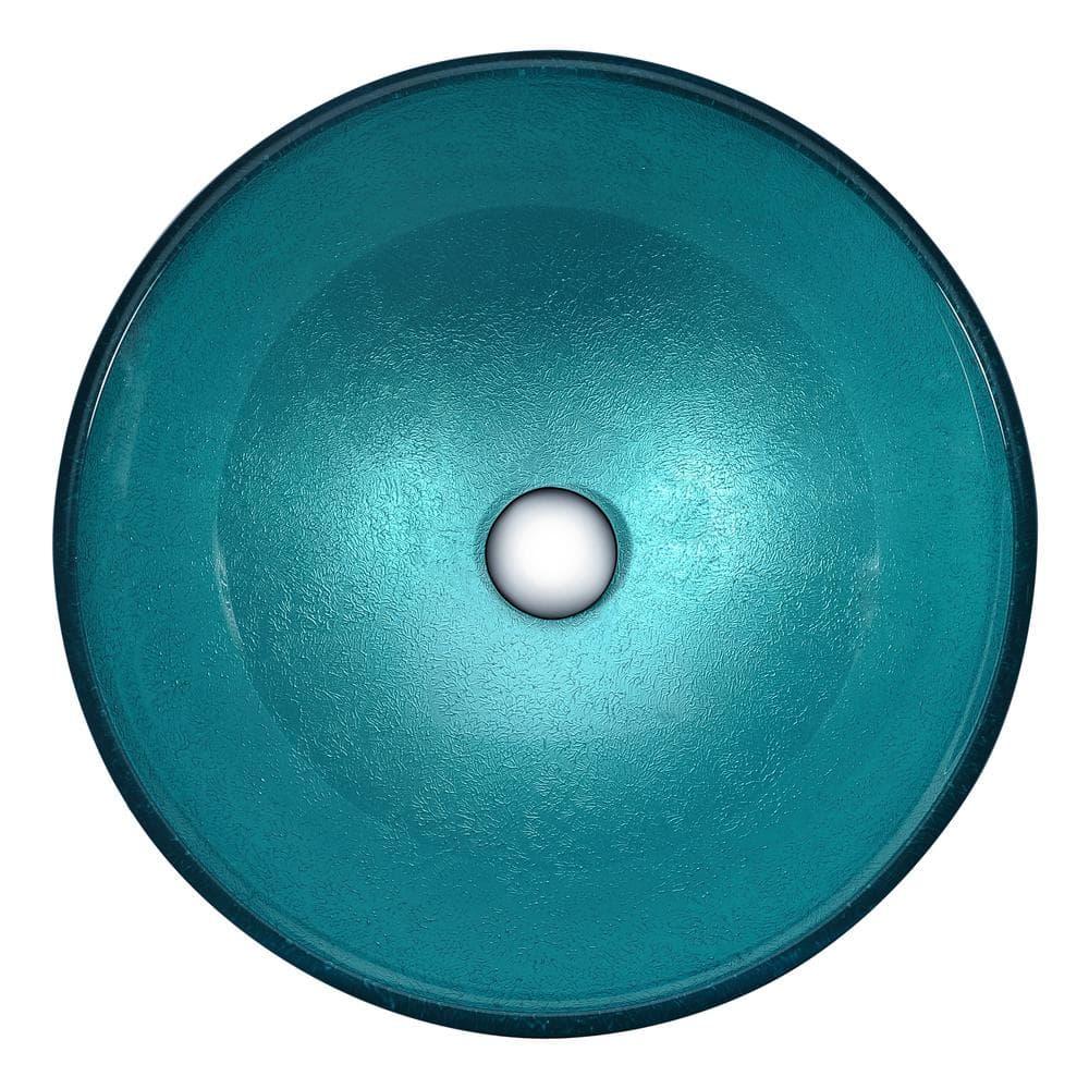 Anzzi  Posh Series Deco-Glass Vessel Sink in Coral Blue