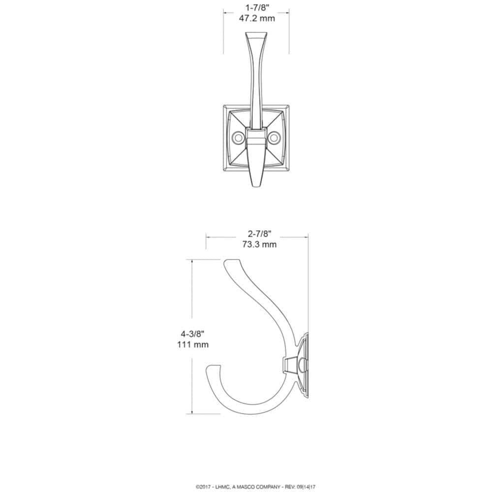 Liberty Ruavista 4-1/3 in. Venetian Bronze with Copper Highlights Coat Hook