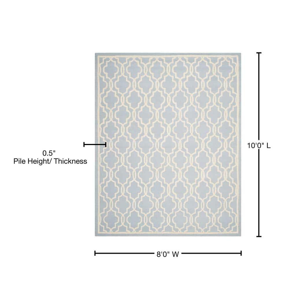 Cambridge CAM131 Tufted Indoor Area Rug - Light Blue/Ivory - 8'x10' - Safavieh