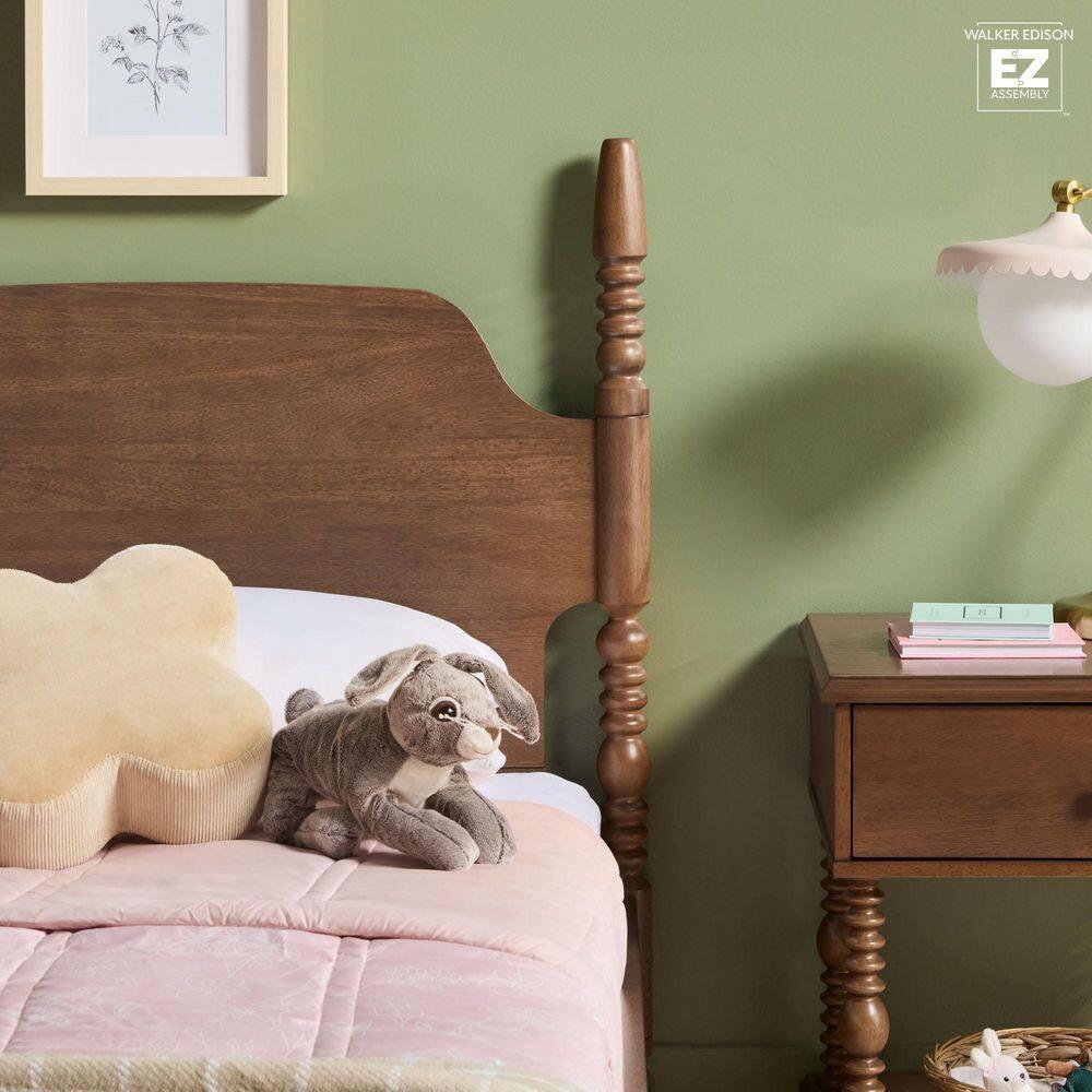 Vivienne Traditional Easy Assembly Solid Wood Twin Spindle Bed