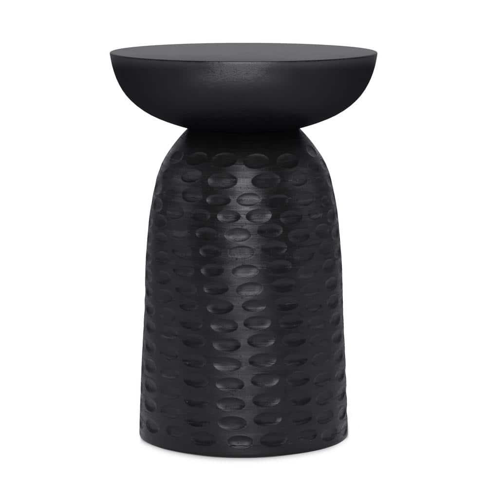 Simpli Home Boyd Solid Mango Wood Contemporary Accent Table with Textured Finish, Fully Assembled