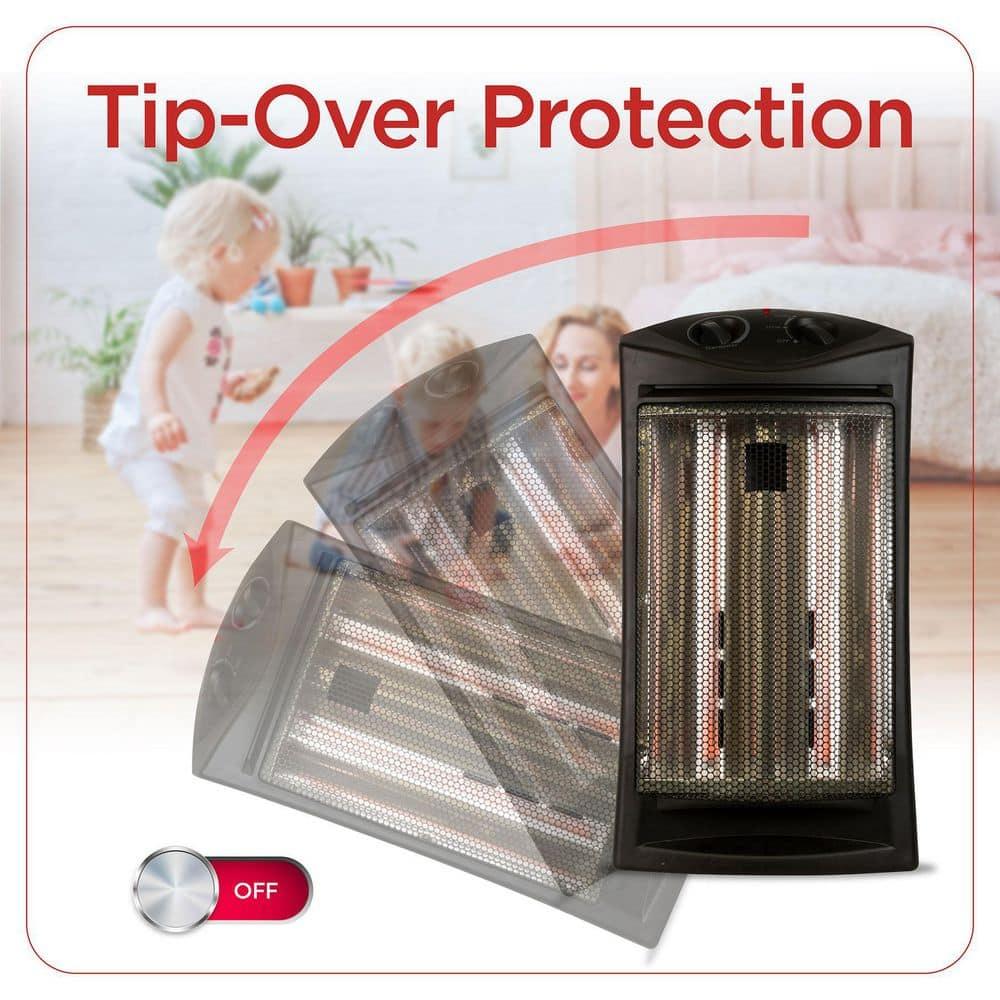 BLACK+DECKER Quartz 1500 Watt Electric Infrared Tower Heater with Manual Control
