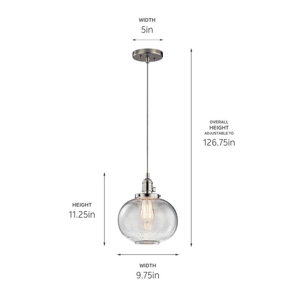 Kichler Lighting Avery 1 - Light Pendant in  Brushed Nickel