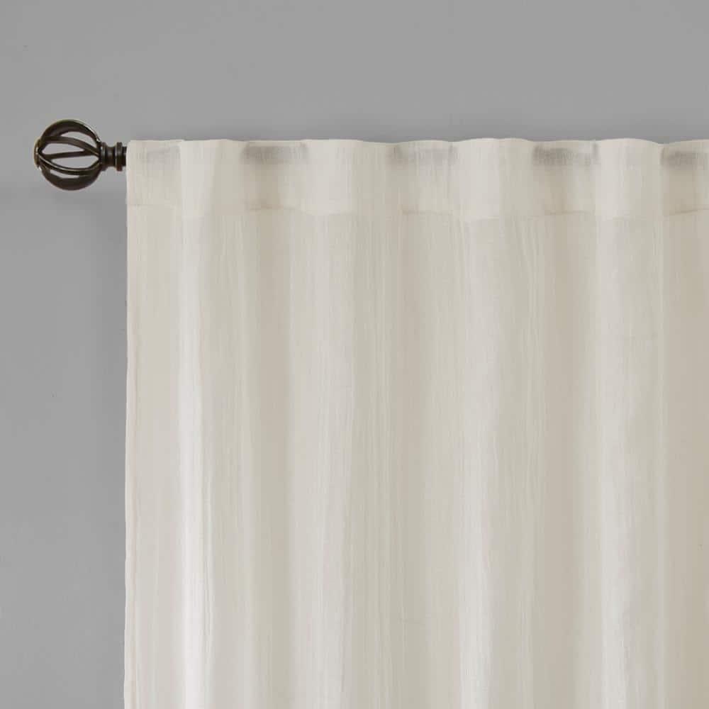 Madison Park Harper Solid Crushed Curtain Panel Pair (Set of 2)