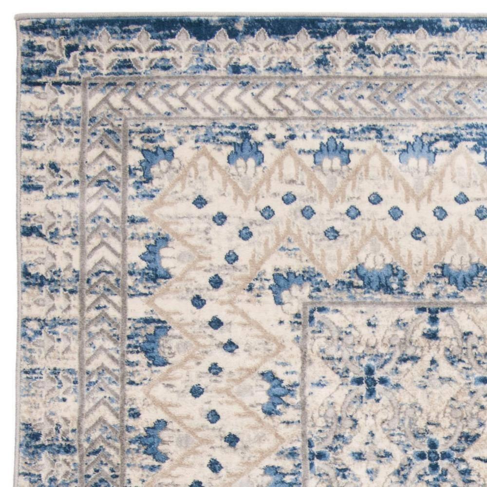 Brentwood BNT899 Power Loomed Indoor Area Rug - Light Grey/Blue - 5'x5' - Safavieh