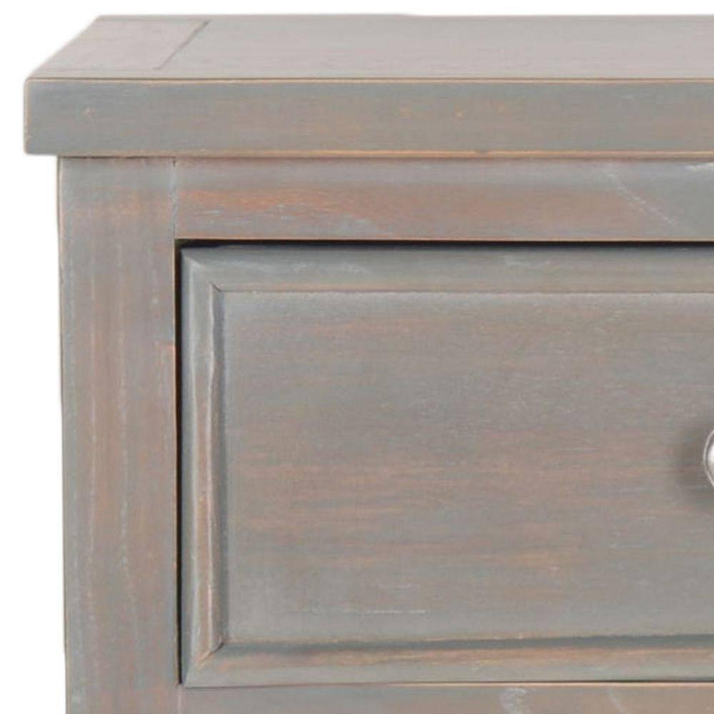 Toby Accent Table with Storage Drawers - Ash Grey - Safavieh.