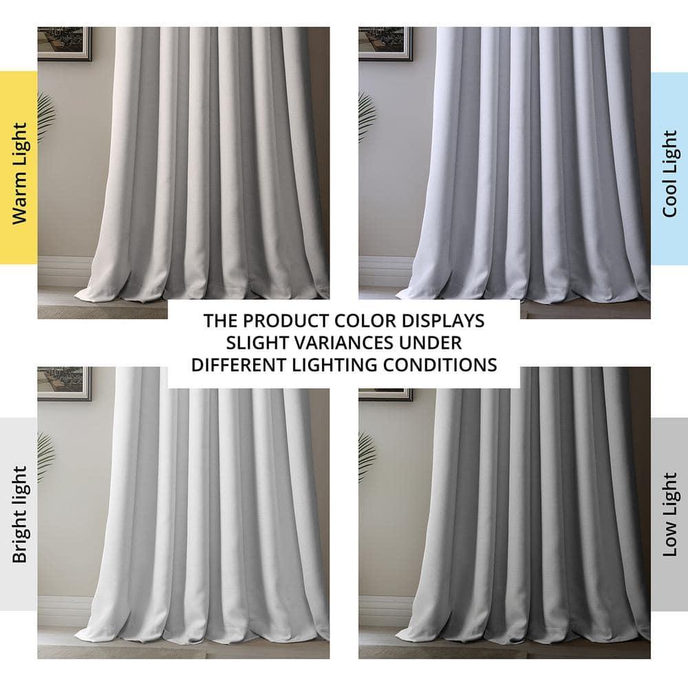 HPD Half Price Drapes Oyster Faux Linen Room Darkening Curtains for Bedroom & Living Room Curtains (1 Panel), Door & Window Curtains 84 inches long, Rod Pocket Curtains & Drapes, 100W X 84L
