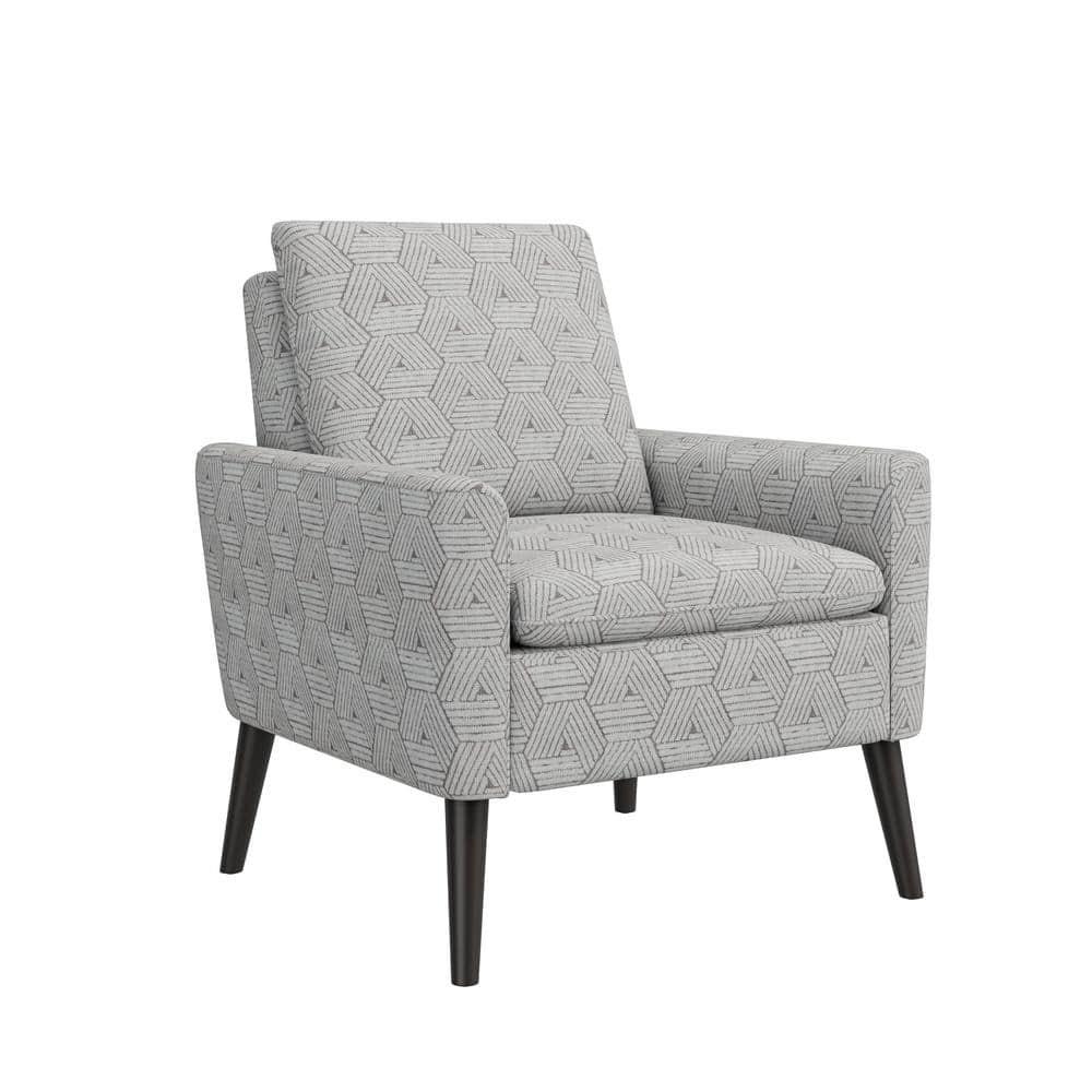 Handy Living Allyson Mid-Century Modern Small Space Armchair Honeycomb Blue/Cream
