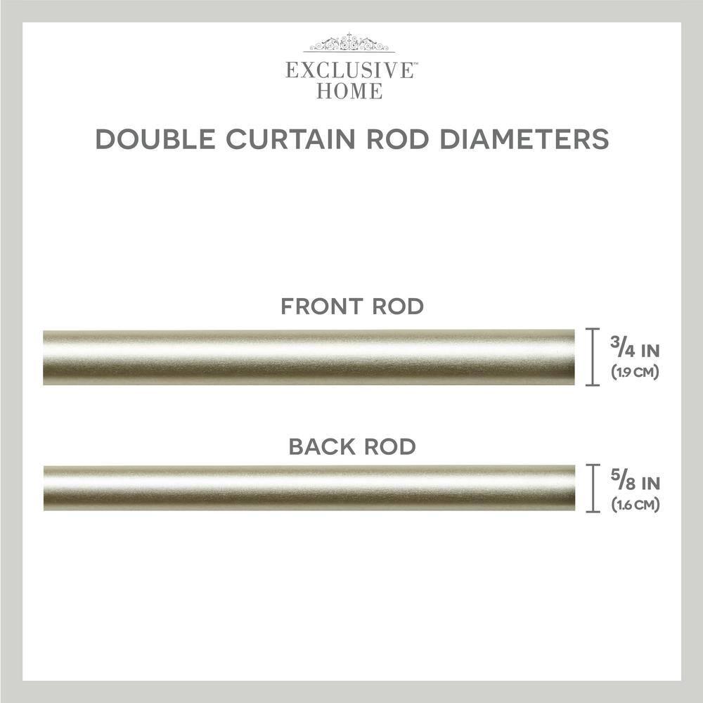 Amalgamated Textiles Ogee Double Window Curtain Rod and Finial Set