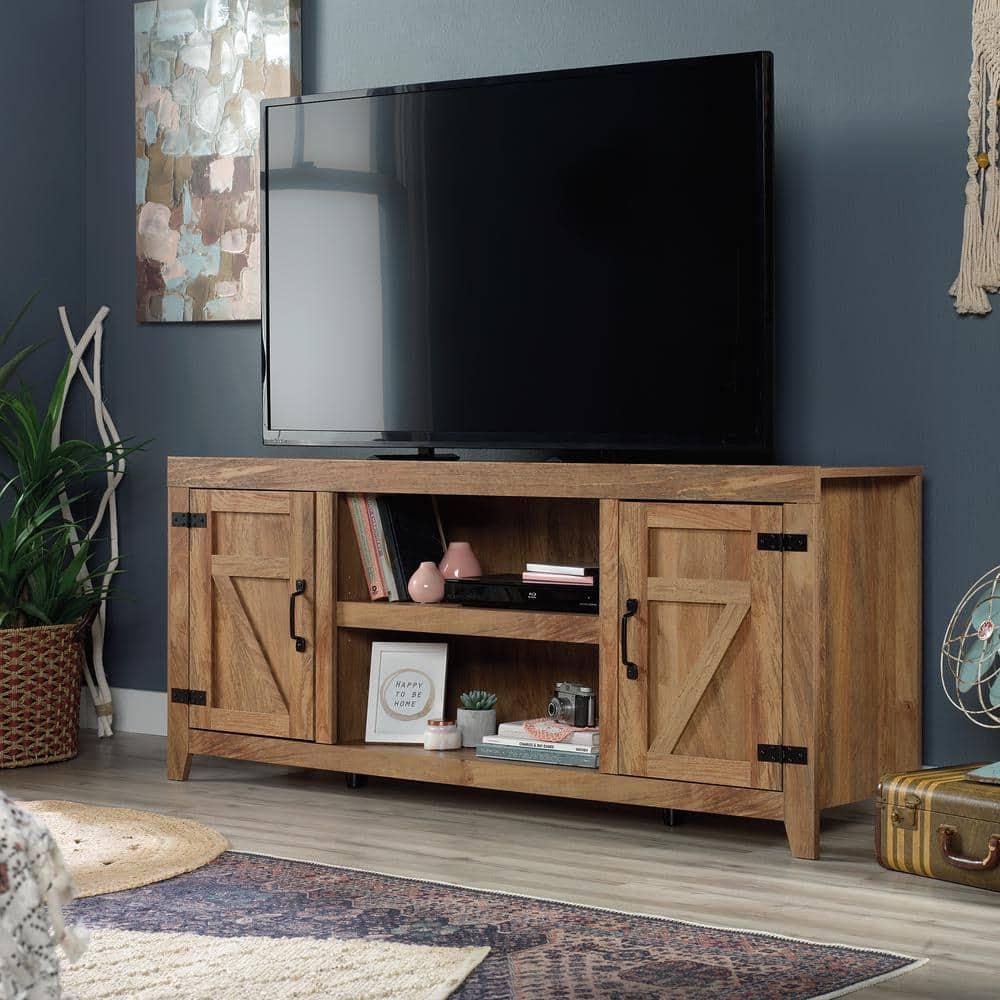 Sauder Select TV Stand/ Credenza for TV's up to 70", Sindoori Mango Finish