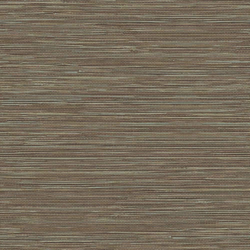 Brown & Blue Textured Grasscloth Wallpaper R8229