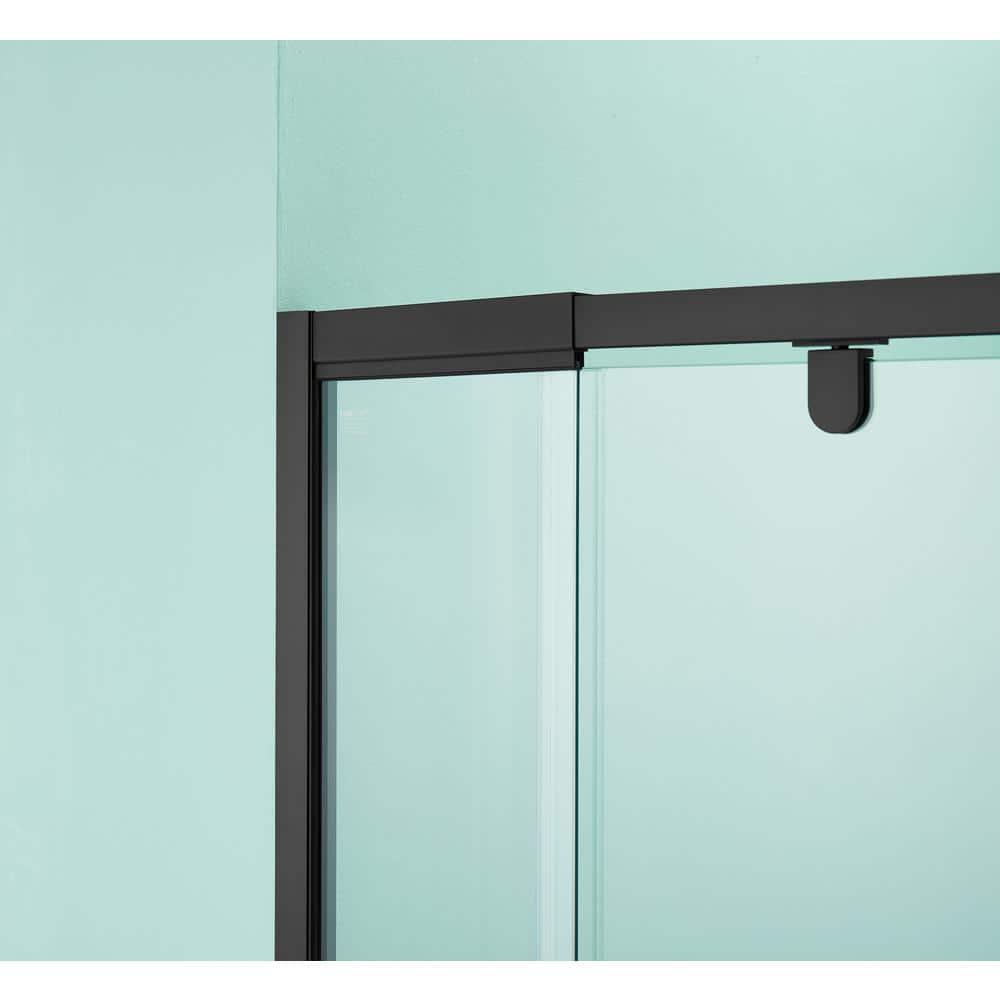 36 in.W - 72 in.H Pivot Shower Door with Clear Glass and Stainless Steel Handle