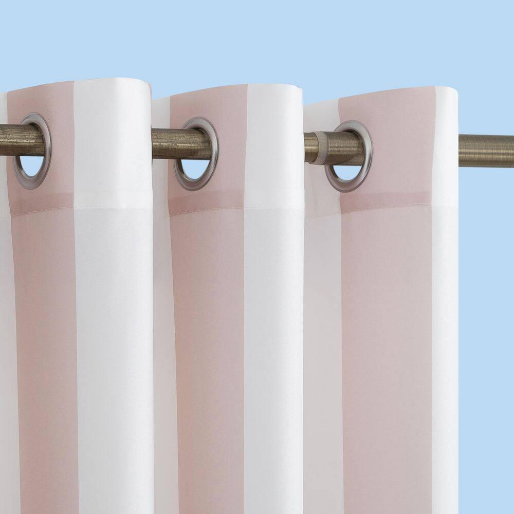 95"x54" Valencia Cabana Striped UV Protectant Room Darkening Grommet Curtains: Indoor/Outdoor - Sun Zero