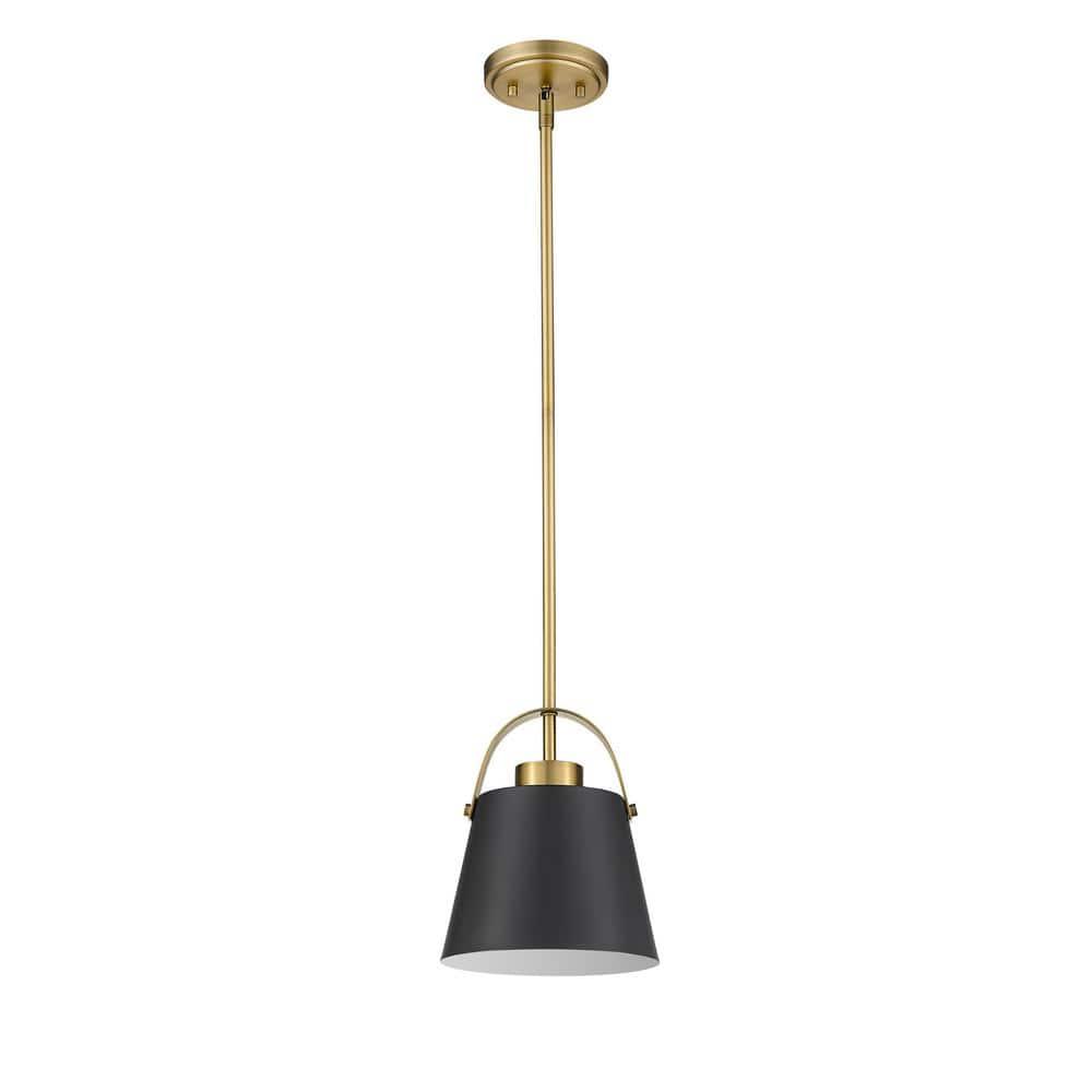 Z-Lite Z-Studio 1 - Light Pendant in  Matte Black/Heritage Brass