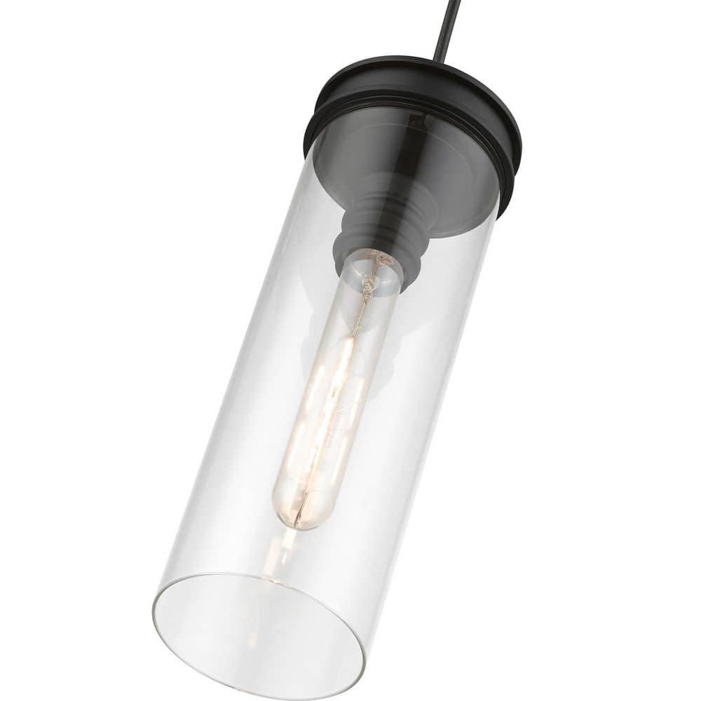 Livex Lighting Devoe 1 - Light Pendant in  Black/Brushed Nickel