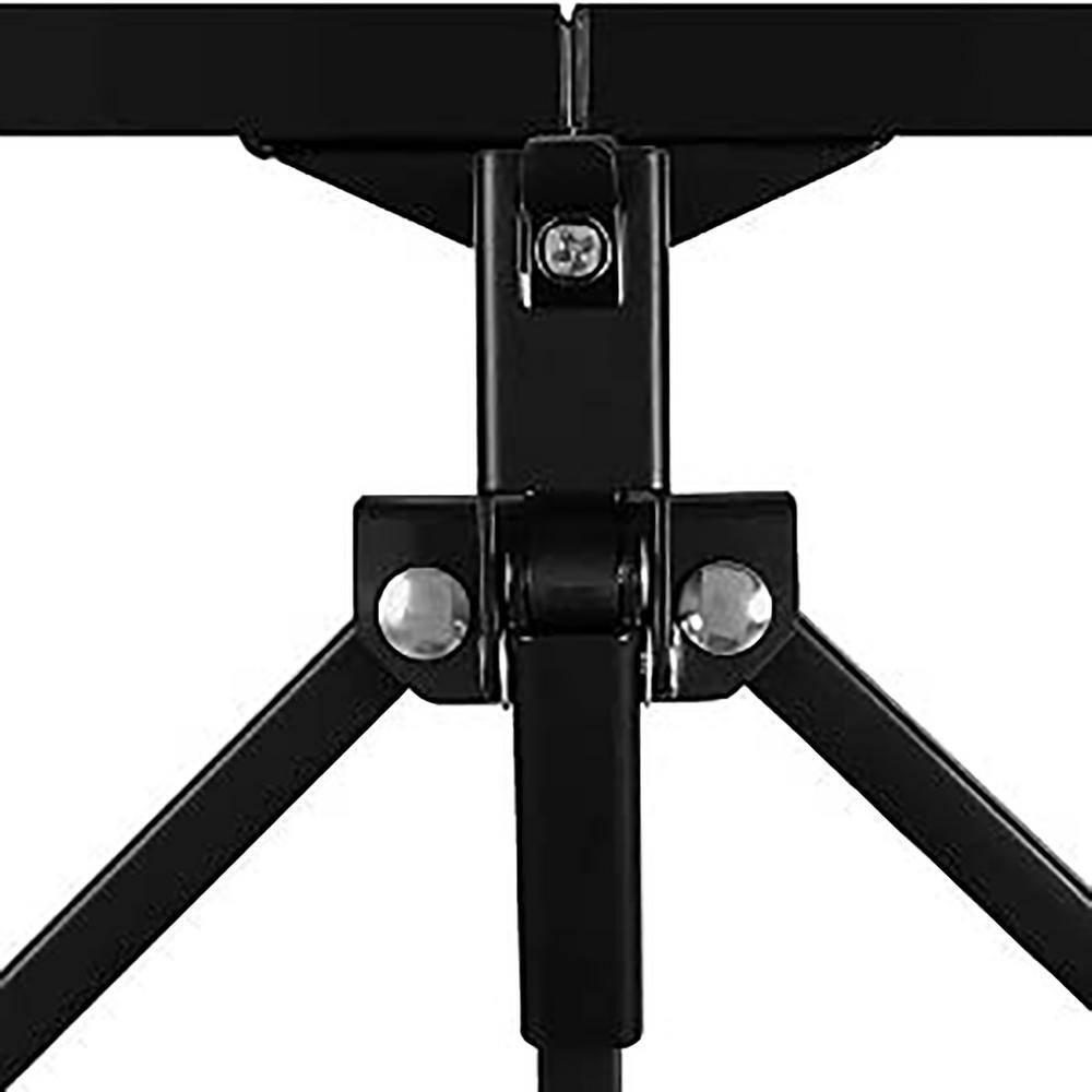 5-Tier Black Metal Kitchen Shelf Foldable Storage Rack with WheelsMultifunctional Cart