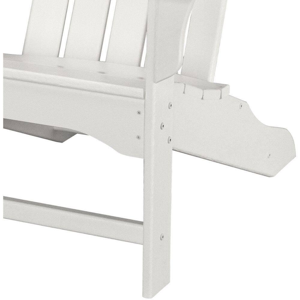 Hanover Outdoor Furniture All-Weather Contoured Adirondack Chair, White