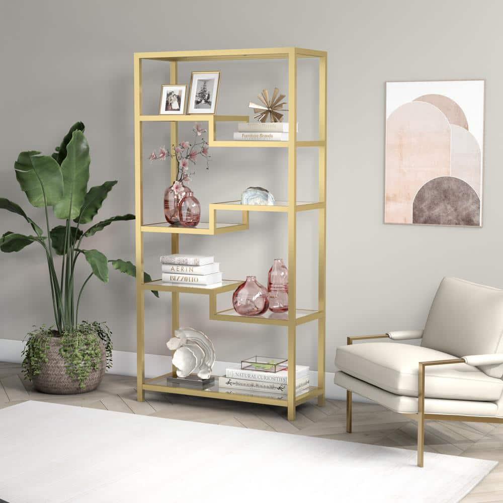 Evelyn&Zoe Contemporary Metal 4-Tier Bookcase