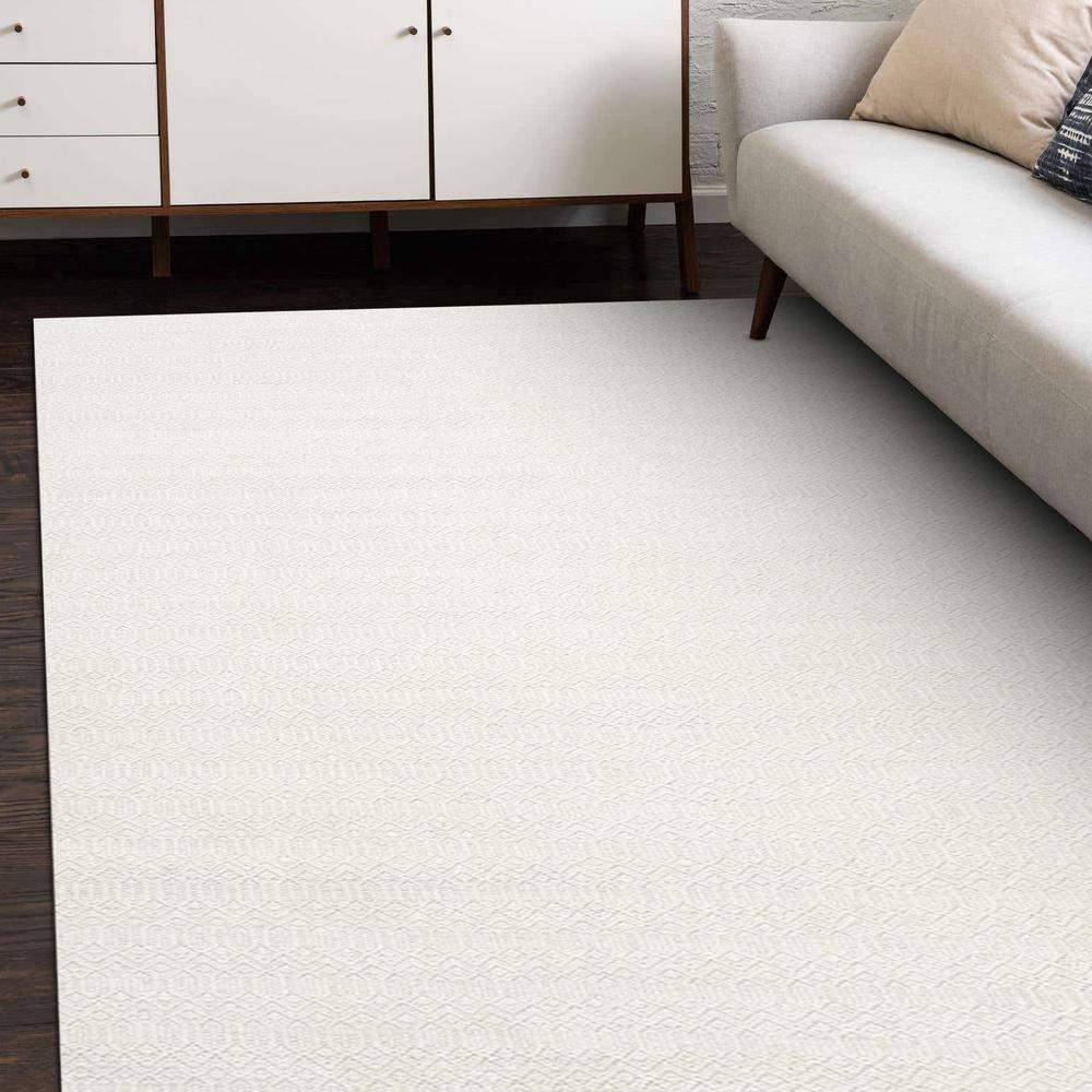 Chatham Contemporary Flatweave Ivory 5 ft. x 8 ft. Hand Woven Area Rug