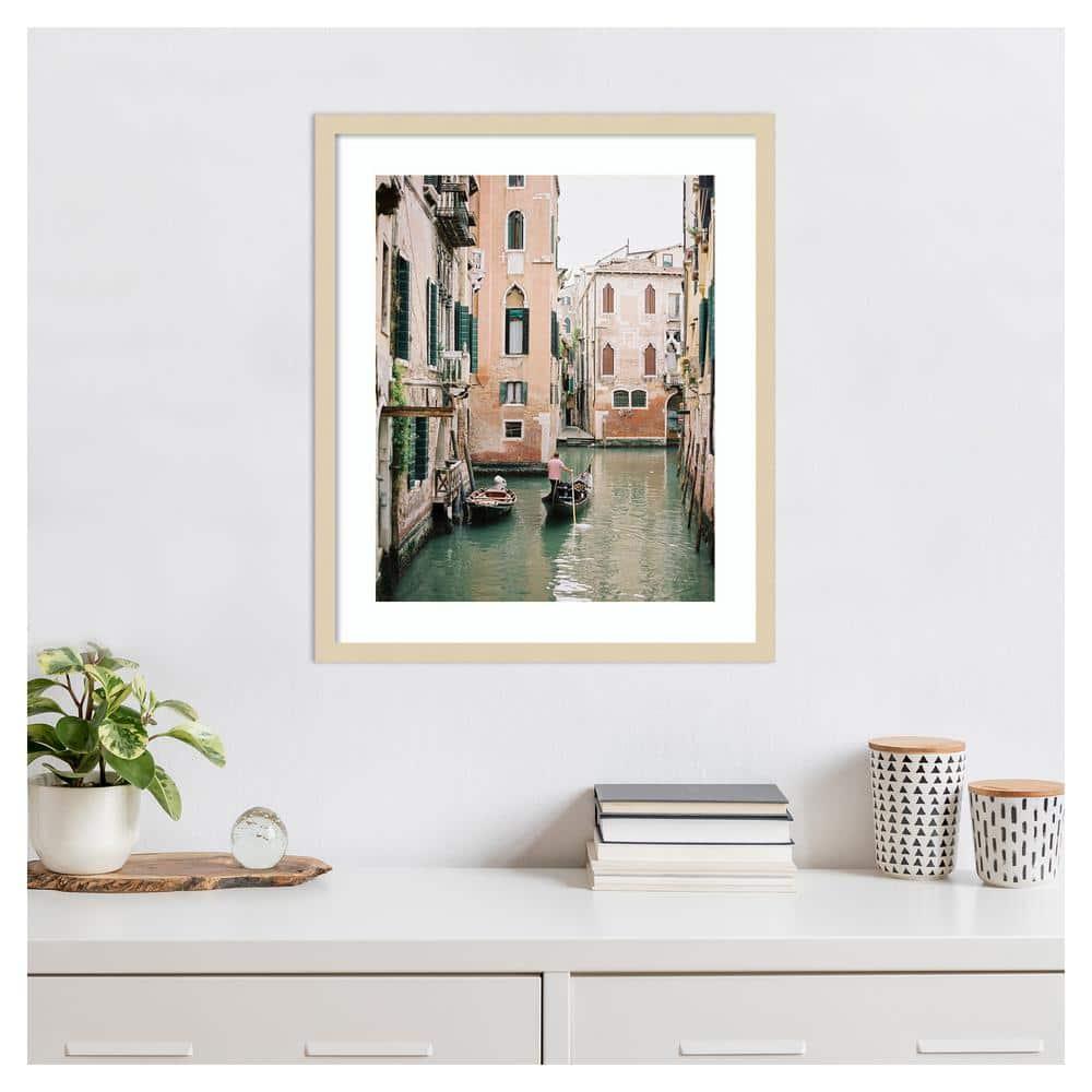 Amanti Art 21"x25" Venice Canals I by Justine Milton Wood Framed Wall Art Print